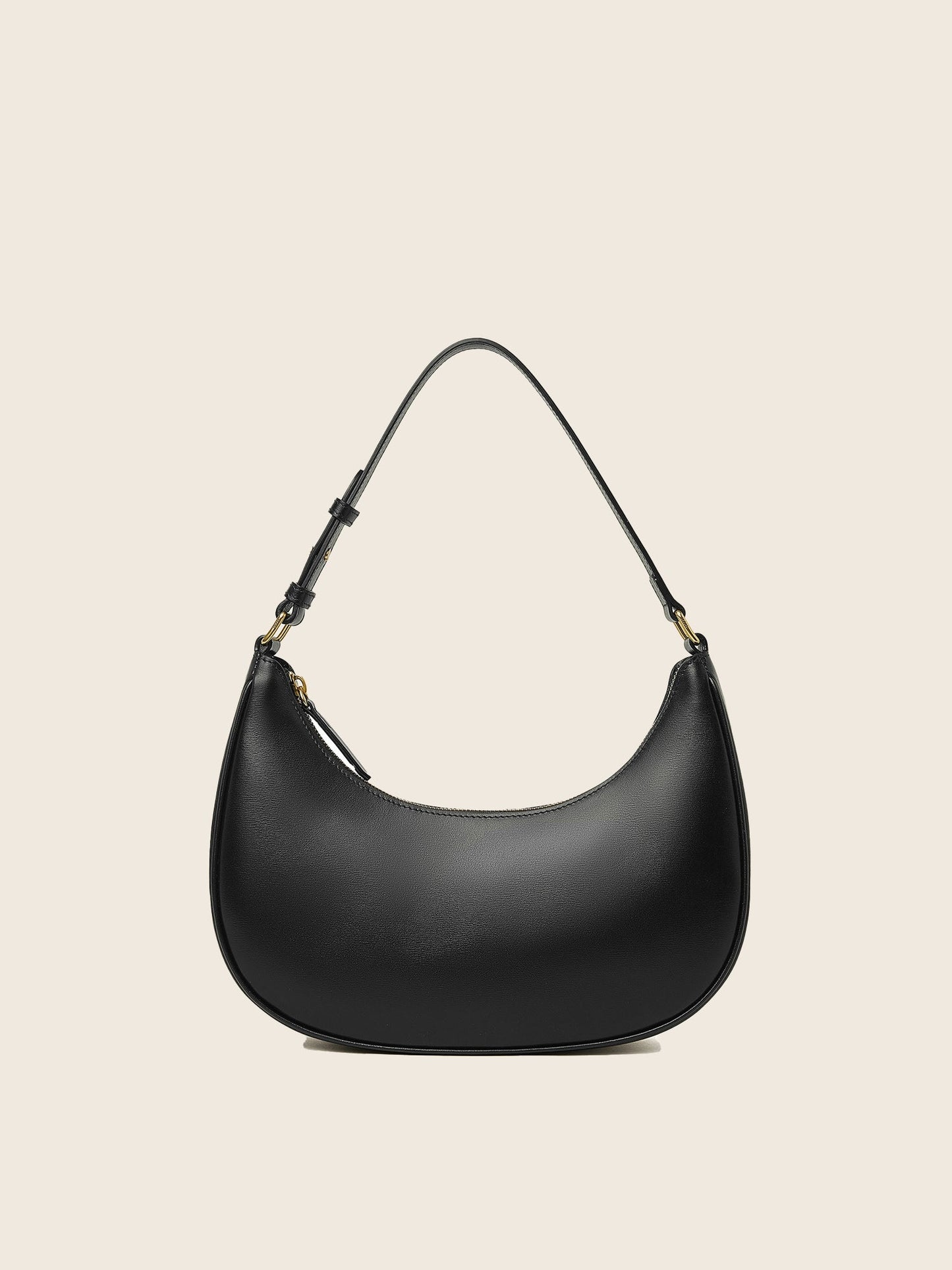 Hpai Crescent Bag In Leather - Black