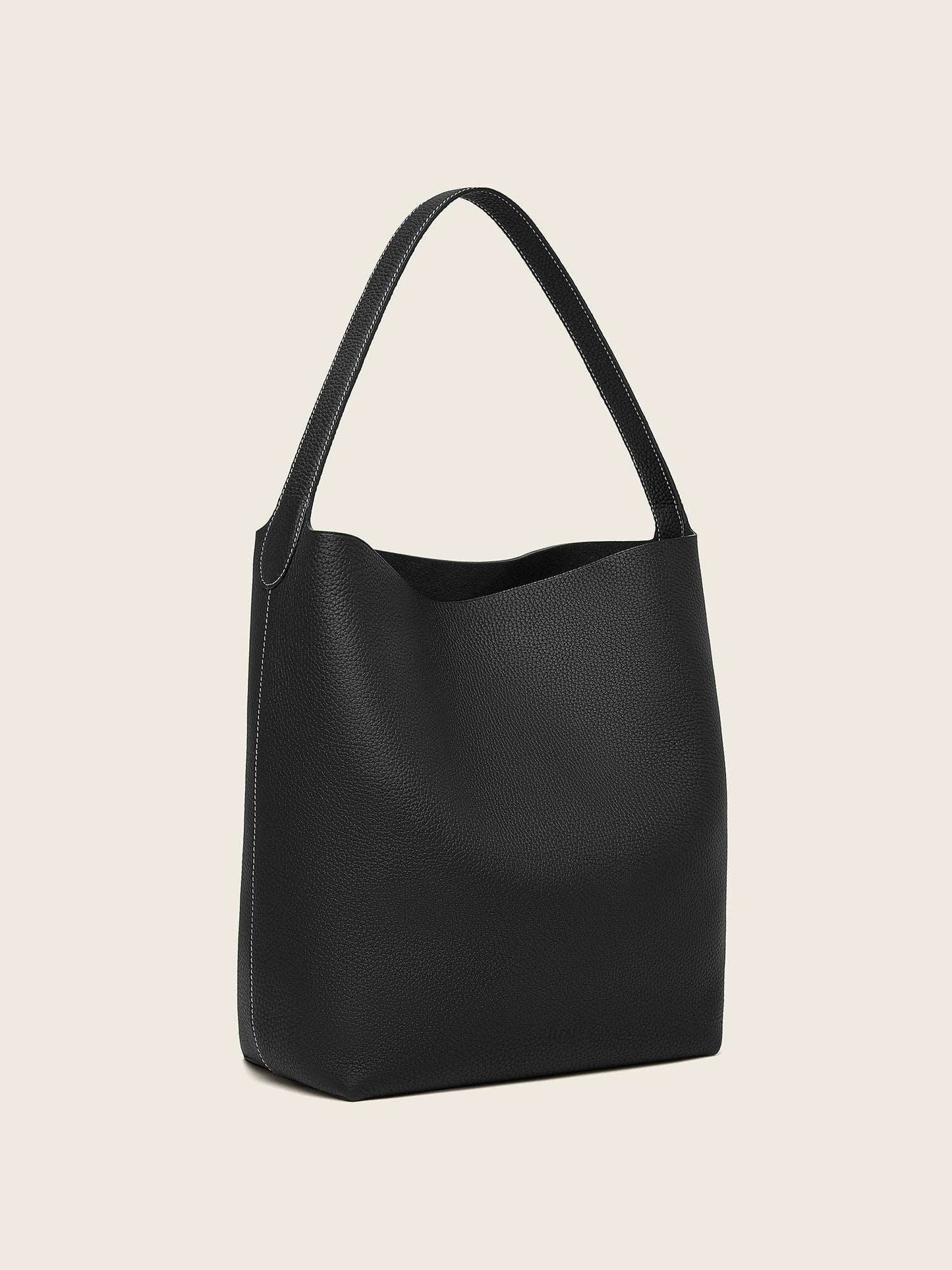 Hpai Medium Binah Bucket Bag in Leather - Black