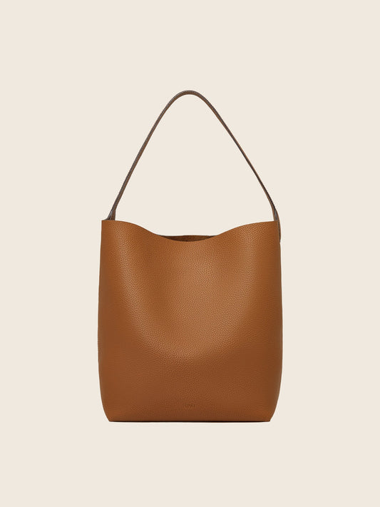 Hpai Medium Binah Bucket Bag in Leather - Acorn