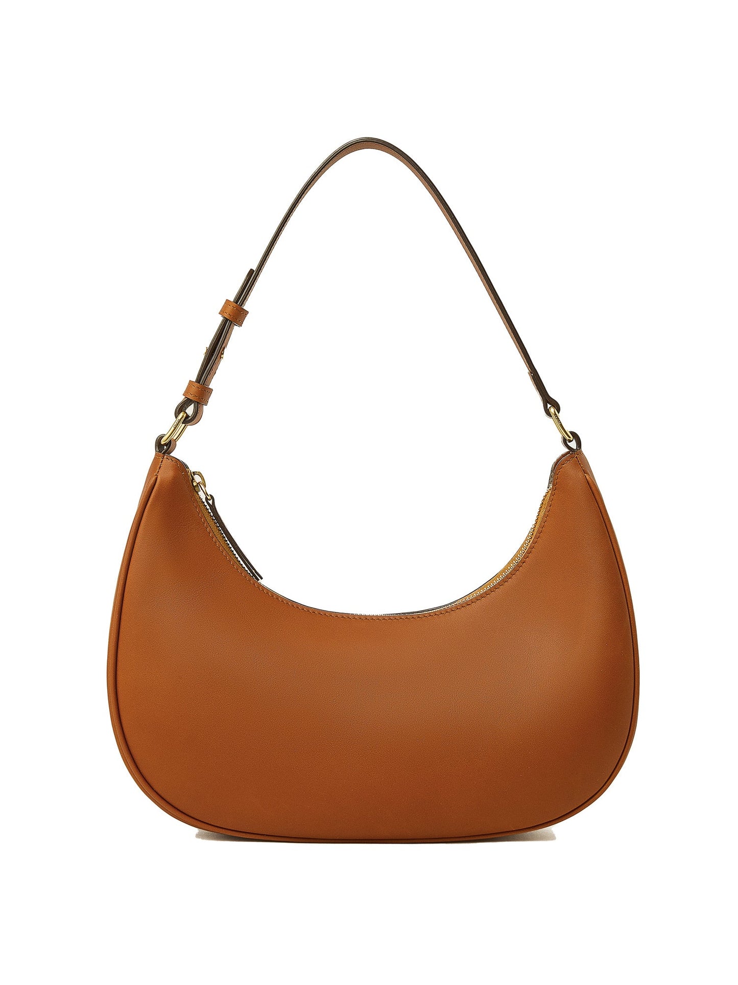 Hpai Crescent Bag In Leather - Acorn