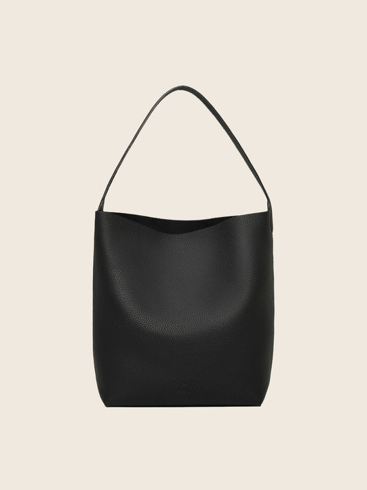 Hpai Medium Binah Bucket Bag in Leather - Black