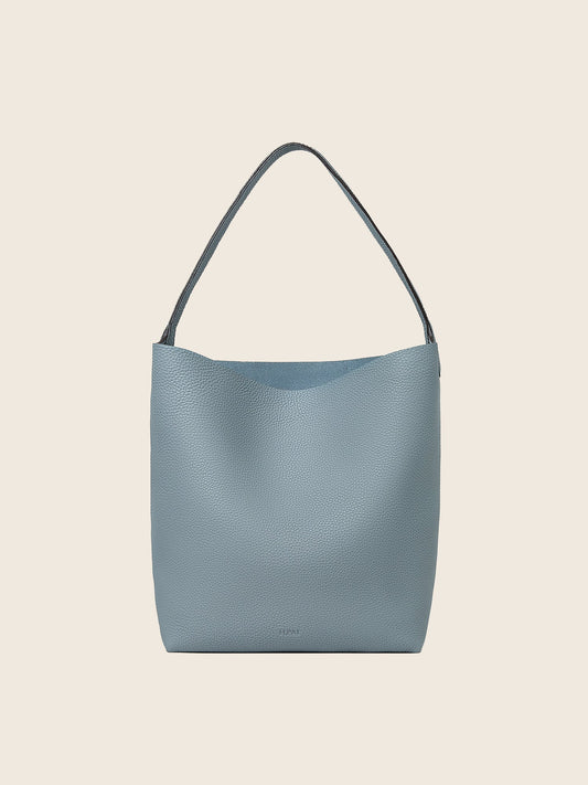 Hpai Medium Binah Bucket Bag in Leather - Fog Blue