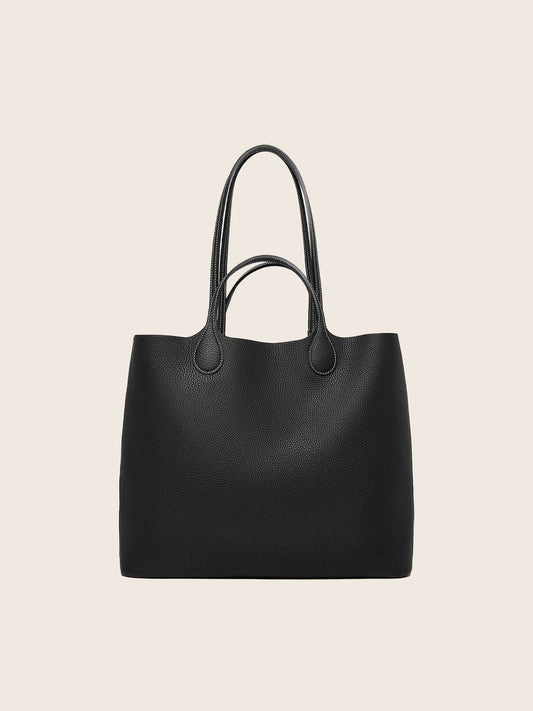 Hpai Large Yesod Tote Bag in Leather - Black