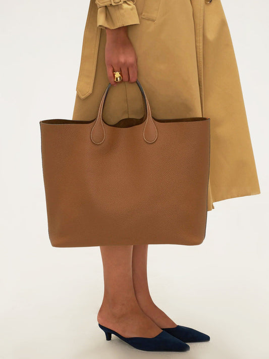 Hpai Large Yesod Tote Bag in Leather - Acorn